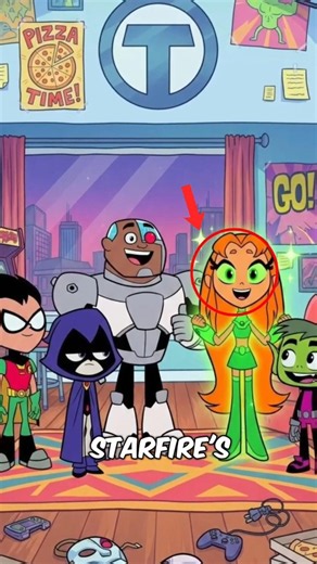 Starfire's eyes 👀 look different for a reason that has nothing to do with animation mistakes?#shorts