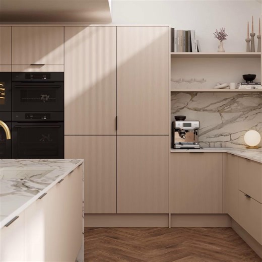 🔨Storage at its finest Our new pocket door larder is the ultimate hack for hiddden storage, with its perfect balance of style and function. 🔍Reed shell pocket door We now offer home measure, the first step to create your dream kitchen https://www.magnet.co.uk/book-a-consultation/#meeting | Magnet Kitchens