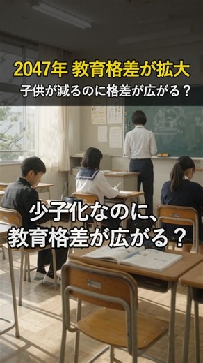 子どもが減るのに「教育格差」が広がる理由｜未来の出来事