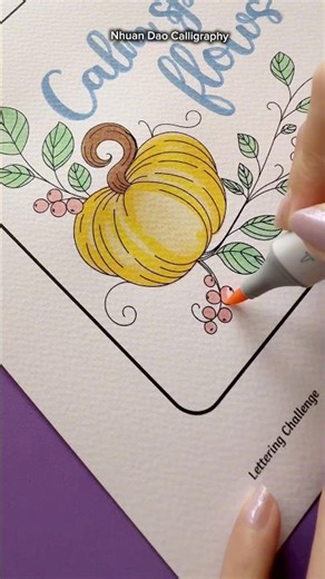 Relax & Lettering Quote with me #58/100! Worksheets on my Patreon #nhuandaocalligraphy #shorts