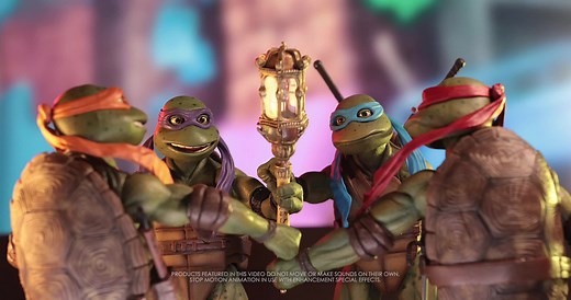 Complete your NECA TMNT movie trilogy collection with this incredible exclusive action figure set from Teenage Mutant Ninja Turtles III! Get Leonardo, Donatello, Raphael and Michelangelo in their samurai attire as totally radical 7-inch scale action figures. As always, this con exclusive set is packed with accessories, including bonus heads that are compatible with all NECA movie Turtles 7” figures, interchangeable hands, rapier, cutlass, 3 time scepters, oni masks, sais, katanas, nunchuks, bo s