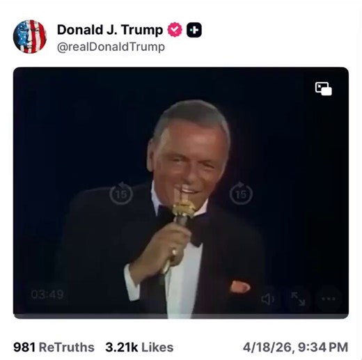 Yesterday Trump threatened to bomb Iran back to the stone age.Today he posted Frank Sinatra singing “My Way.”“And now the end is near… I did it my way.”47 Truth posts in under an hour.Something is coming.Wednesday is the deadline.