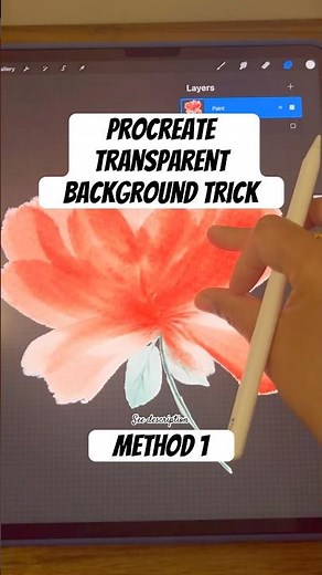 Remove background from your Procreate Watercolor Illustration in less than 30 seconds! #shorts