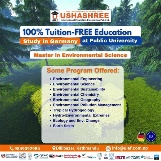 USHASHREE | 𝐆𝐞𝐫𝐦𝐚𝐧𝐲, 100% 𝘛𝘶𝘪𝘵𝘪𝘰𝘯 𝘍𝘙𝘌𝘌 Master in Environmental Science #ushashree #studyingermany