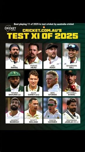 Best playing 11 of 2025 in test cricket by australia cricket 🔥#cricket #ict #test #2025