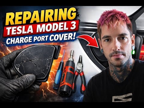 Replace Tesla Model 3 Charge Port Cover and Taillights