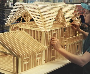 Miniature Timber Frame House