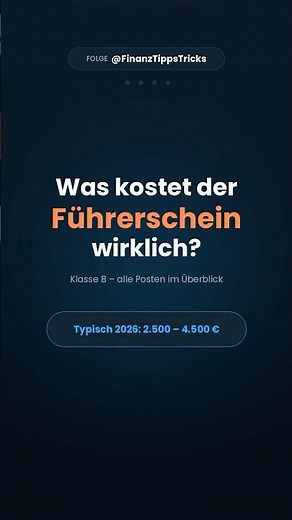 Was kostet der Führerschein 2026 wirklich? Rund 3.400 € 🚗