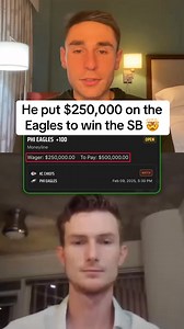 HE PUT $250,000 ON THE EAGLES TO WIN THE SUPER BOWL 🚨 Is this max bet cashing? (via figgy708/IG) | DraftKings Sportsbook