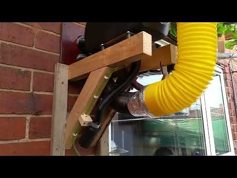 Diesel Heater setup to heat the house.