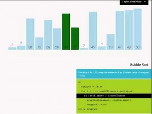 VisuAlgoでバブルソート・プログラムをビジュアル化するとこんな感じ