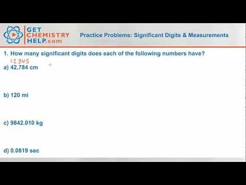 Chemistry Practice Problems: Significant Digits & Measurements
