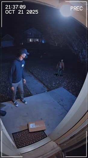 🧟 Zombie Delivery Scare Caught on Doorbell Camera! 😱 | Scary Halloween Prank 2025 | #Shorts #cctv