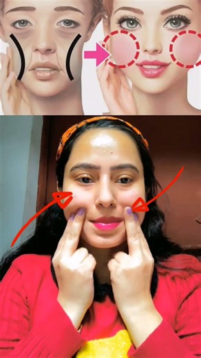 ♨️🤯😱face yoga chubby cheeks, get fuller cheeks in10 days,smile lines try it daily#shorts
