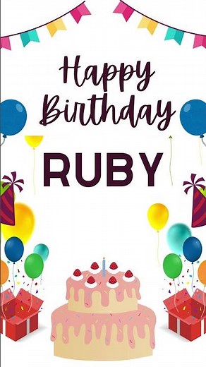 RUBY Happy Birthday Song 🎂 — Happy Birthday to You!