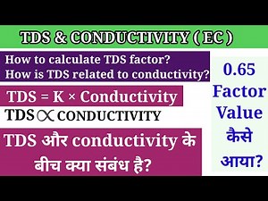 TDS AND CONDUCTIVITY RELATIONSHIP FORMULA||HOW IS TDS CALCULATED? TDS VS CONDUCTIVITY||NP ONLINE TV