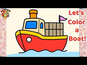 Super Easy Boat Coloring for Kids