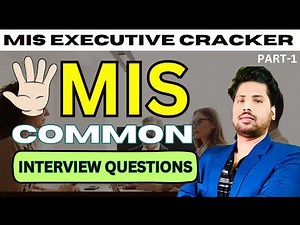 Part-1 | 5 Important Common Question Asked In 90% MIS Executive Interview | Data Analysis Interview
