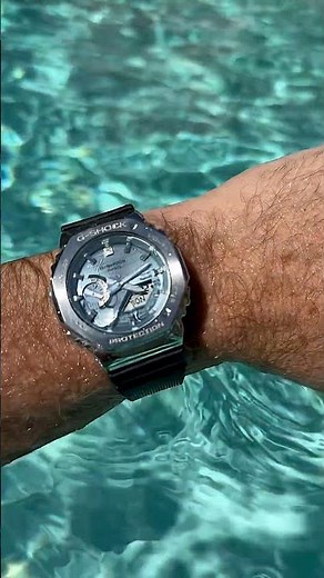 Casio G-Shock Solar Connected Vapor Blue Watch under water- GBM2100A-1A2