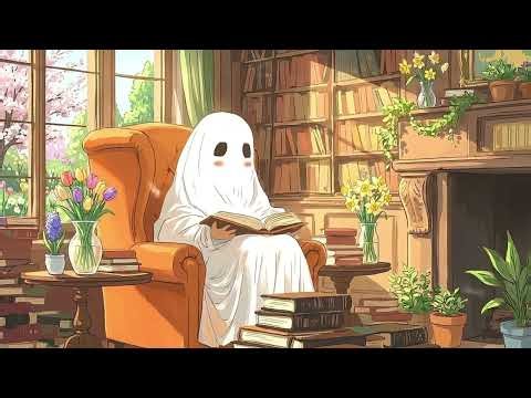 Ghostly Spring Reading 👻🌸 Cozy Lofi ~ Chillhop Beats for Study, Reading & Peaceful Days