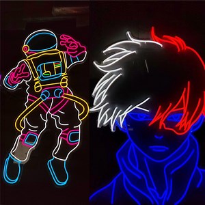 Anime Neon Sign | Game Room Custom Neon Sign | Anime Figures Personalized Neon Sign | Decor Acrylic LED Light | Animation LED Neon Signs - Etsy