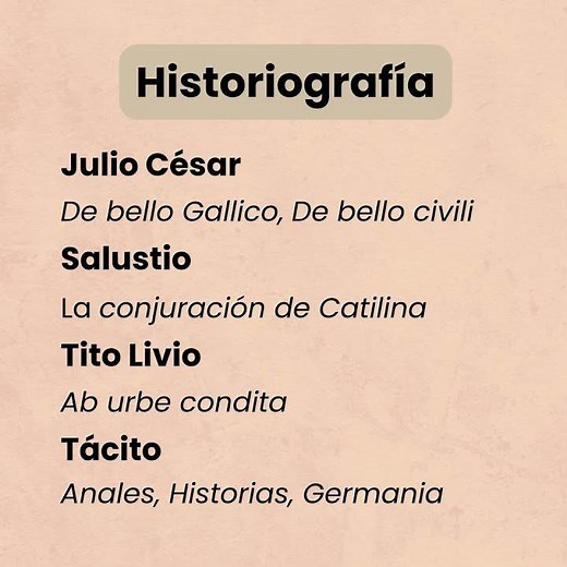 Literatura latina | Principales autores y obras