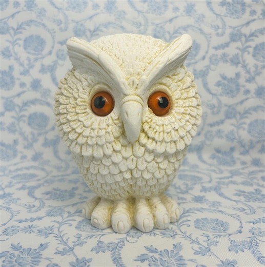 Vintage 60’s Norleans Alabaster Stone Owl Figurine - Etsy