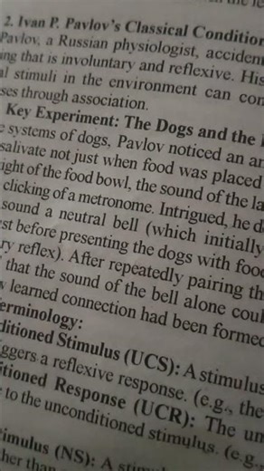 IVAN P.PAVLOV'S classical conditioning#shorts#ytshorts