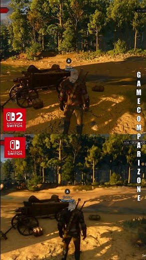 This is a HUGE update - The Witcher 3 Remastered Switch 1 vs 2 #comparison #shorts #switch2