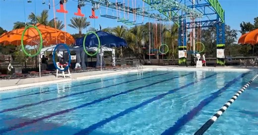 Wellington's new aquatics center features Olympic pool, retractable obstacle course