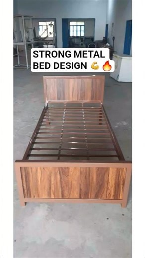 Strong Metal Bed Frame Design | Modern Wood & Steel Combination 🔥🛏️