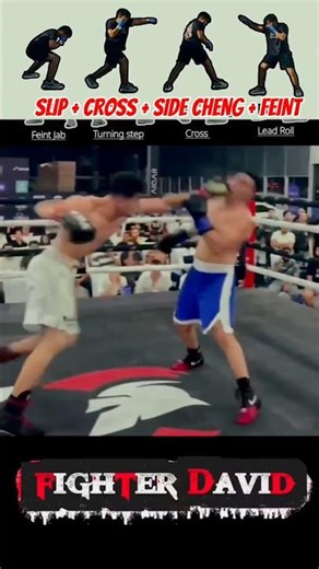 SLIP + CROSS + SIDE CHANGE + FEINT #combatsports #martialarts