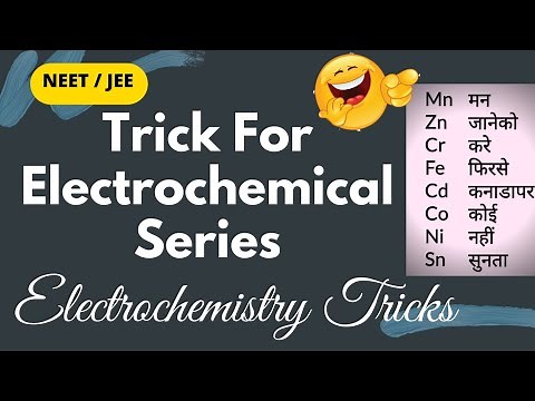 Electrochemical Series Trick || Electrochemical Series Class 12 || Electrochemical Series Mnemonic