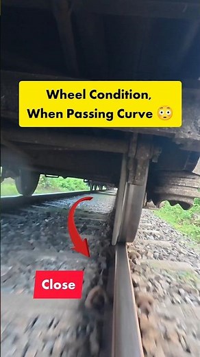 Train Wheel Condition, When Passing Curve 😍😱 #train #railtrack #shortsfeed #railway #curve #railroad
