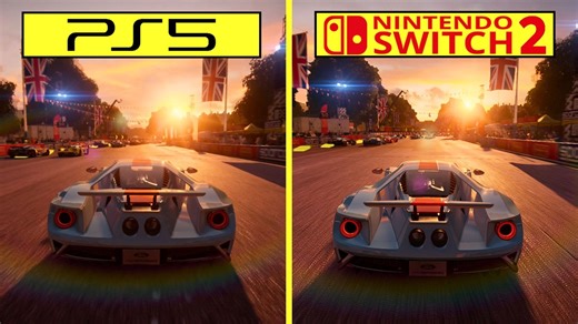 《Grid Legends》Nintendo Switch 2（性能模式）vs PS5 画面对比