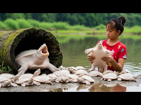 Amazing: Harvesting 500+ Wild Turtles - Forest Girl Catches HUGE Turtles and Go to Market Sell