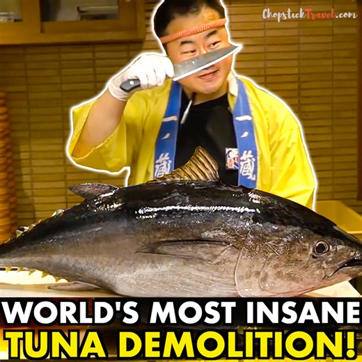 351K views · 2.7K reactions | This is the world's most insane tuna demolition! | Chopstick Travel | Facebook