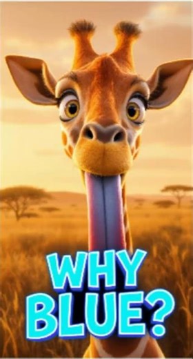 Giraffe's tongue Facts 🦒👅 #shorts #trending