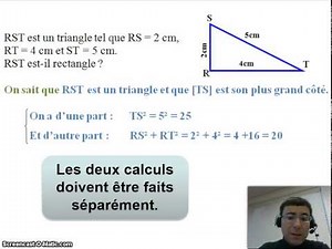 Théorème de Pythagore – Démontrer qu’un triangle n'est pas rectangle