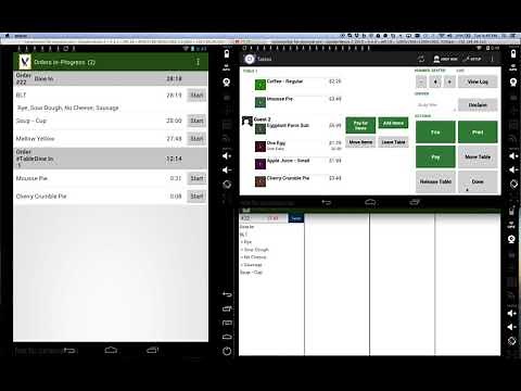 Kitchen Display System Demo in Full Service Restaurant Mode