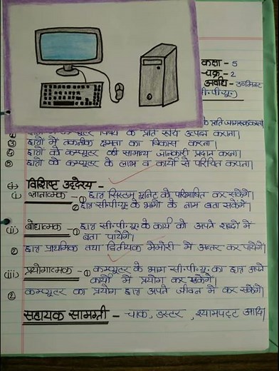 BTC / del.ed computer lesson plan class -5