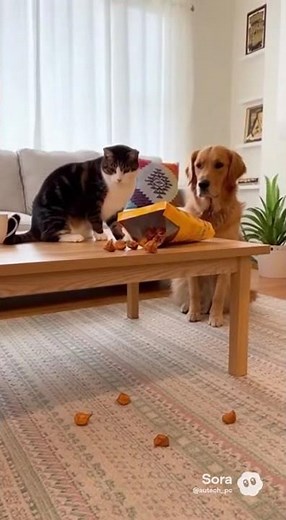Cat Blames Dog 😱.mp4