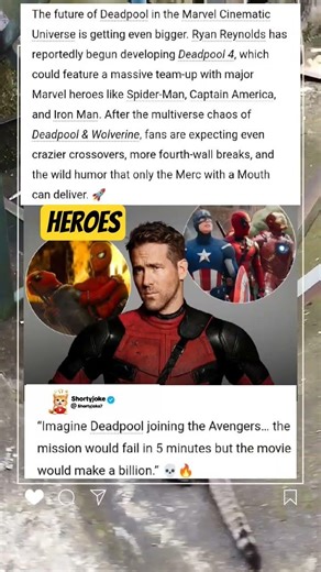 Deadpool Returns! Ryan Reynolds Starts Work on Deadpool 4 Team-Up Movie #movie #marvel #avengers #dc