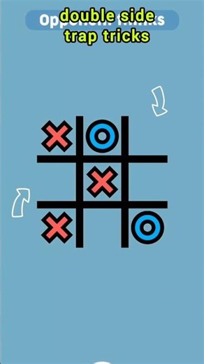 Double Side Trap Tricks no - 1 ✅Never Lose Tic Tac Toe Again! Best Tricks Revealed 😱#shorts