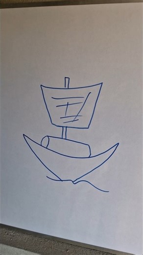 easy boat drawing for beginners