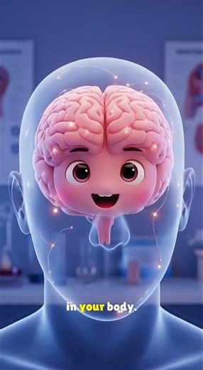 3D Animated Brain Explains Thoughts, Memory & Body Control | Educational Neuroscience Video #shorts