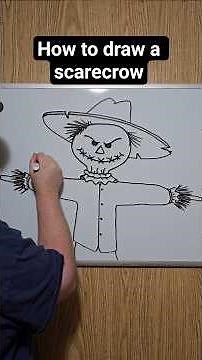 how to draw a scarecrow