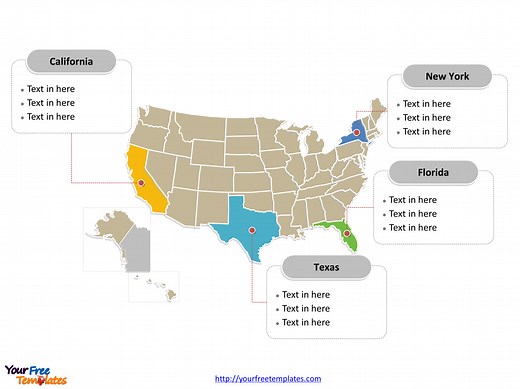 Free USA PowerPoint Map - Free PowerPoint Template