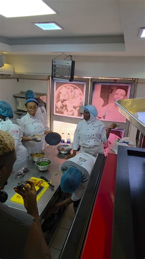 Camera rolling on student chefs during service experience..... 2026 admission is still open for all those looking to expand the culinary ambitions. Secure a spot from the comfort of your home!! Send us a dm today!! Www.cmkculinary.ng | Cmk Culinary Art