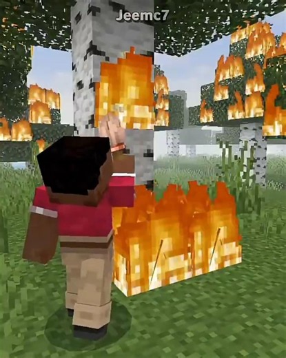 Akibat bermain api dihutan! #minecraft #creepypasta #shorts